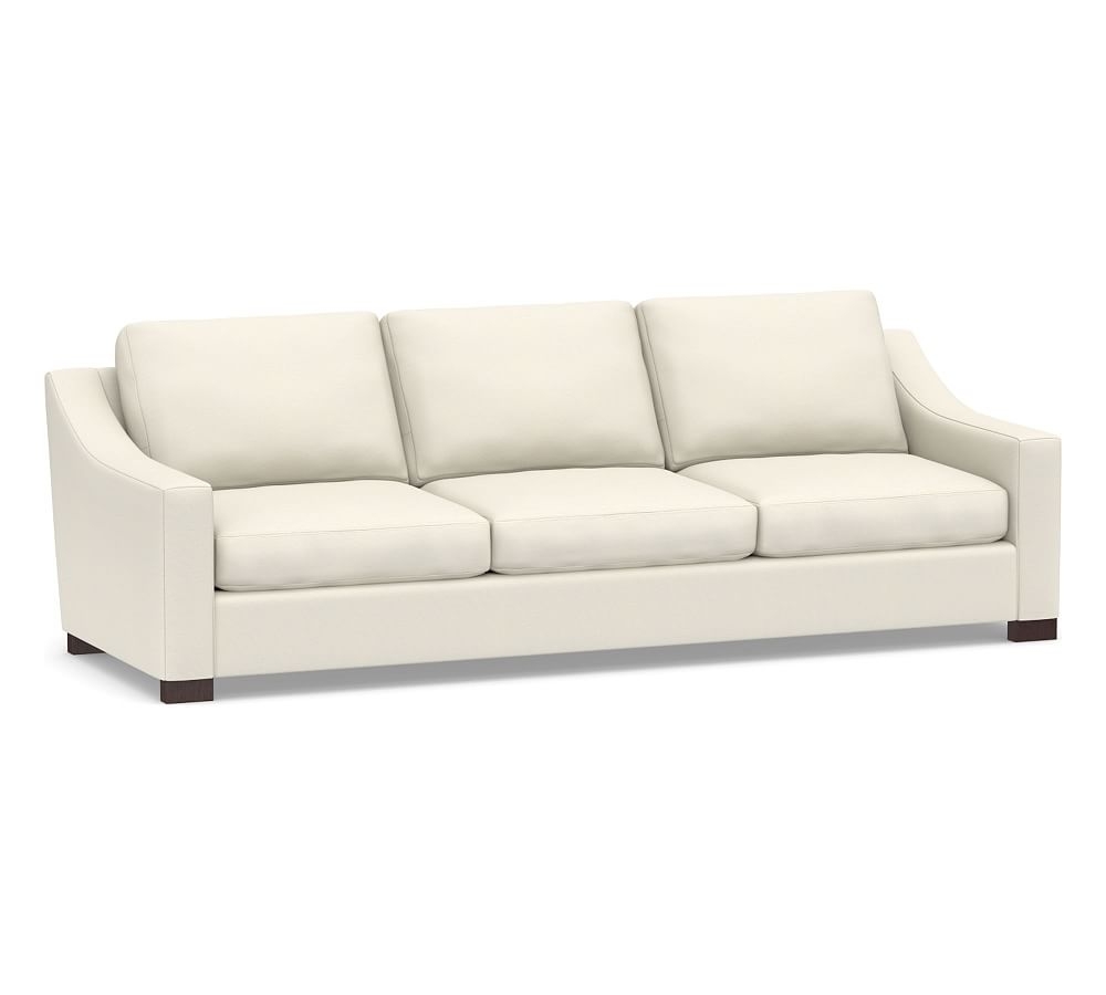 Turner Slope Arm Upholstered Grand Sofa, Down Blend Wrapped Cushions, Textured Twill Ivory - Image 0