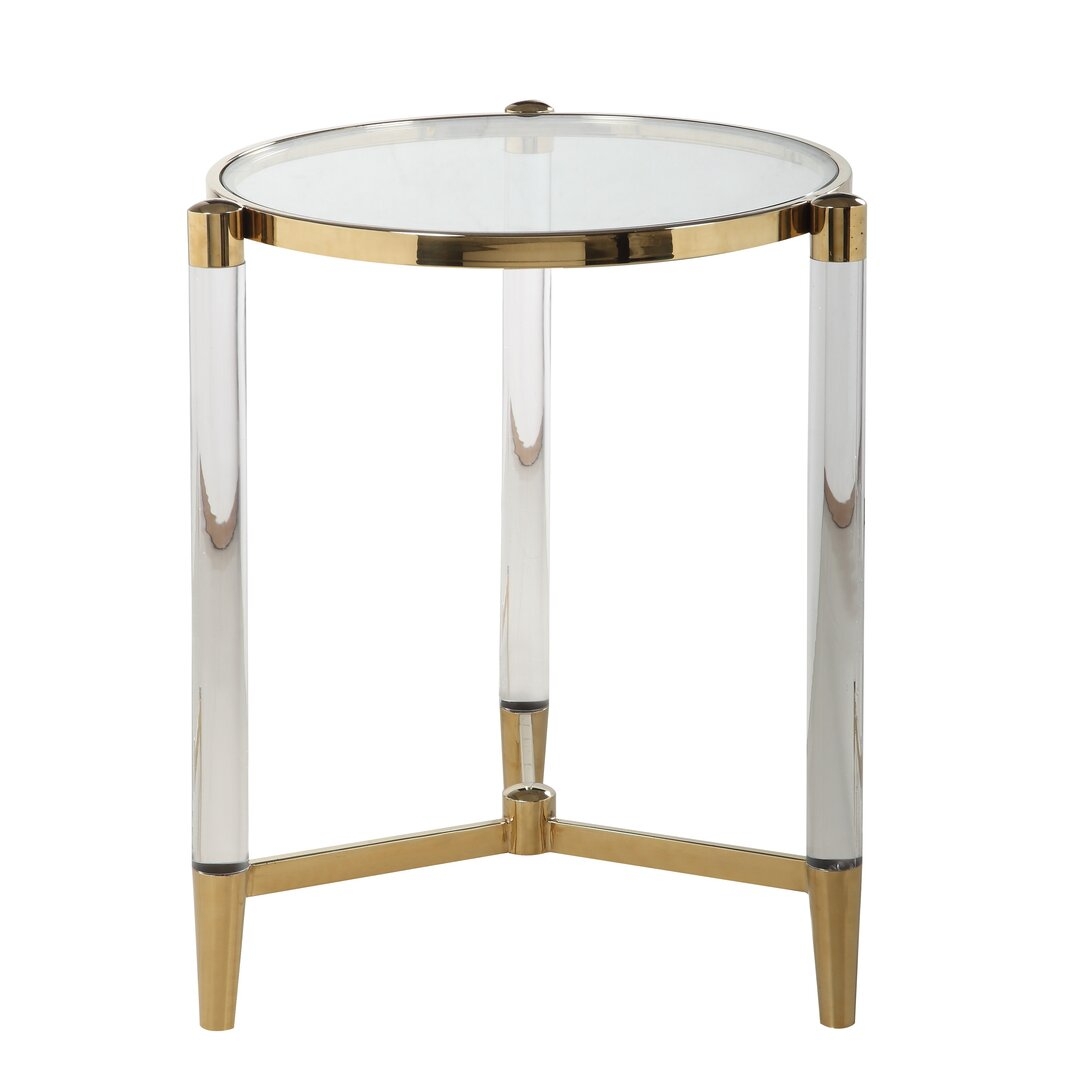 Chintaly Imports Denali Glass 3 Legs End Table - Image 0