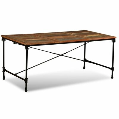 Chouteau 35.43" Solid Wood Trestle Dining Table - Image 0