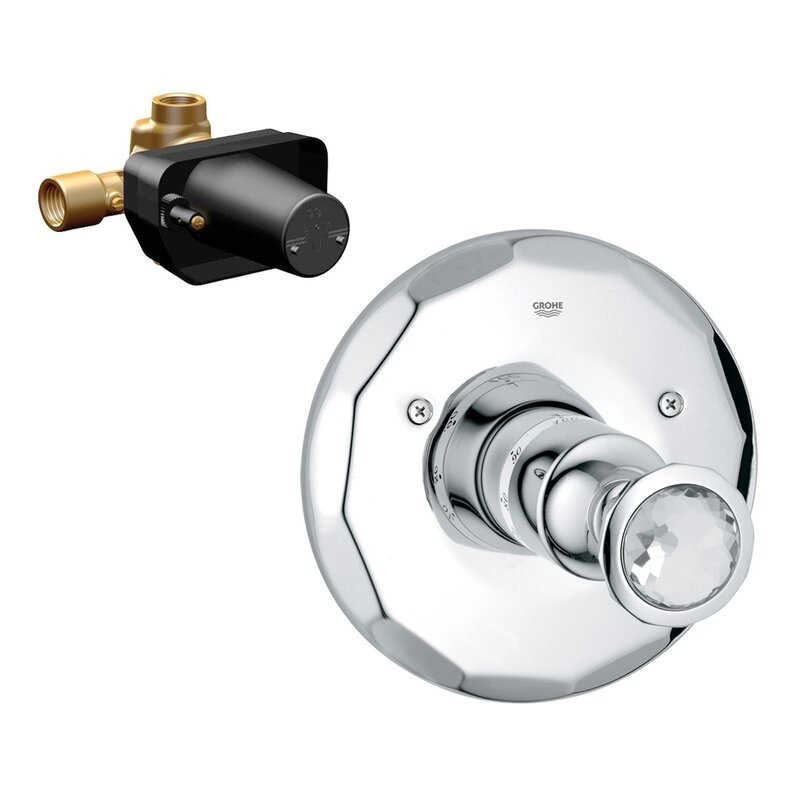 GROHE Grohe Kensington K19265-34397R-Vp0 Thermostat Trim With Rough-In In Starlight Chrome/Swarovski Crystal - Image 0