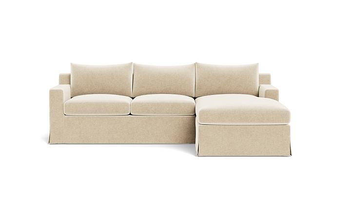 Sloan Slipcovered Right Chaise Sectional - Image 0