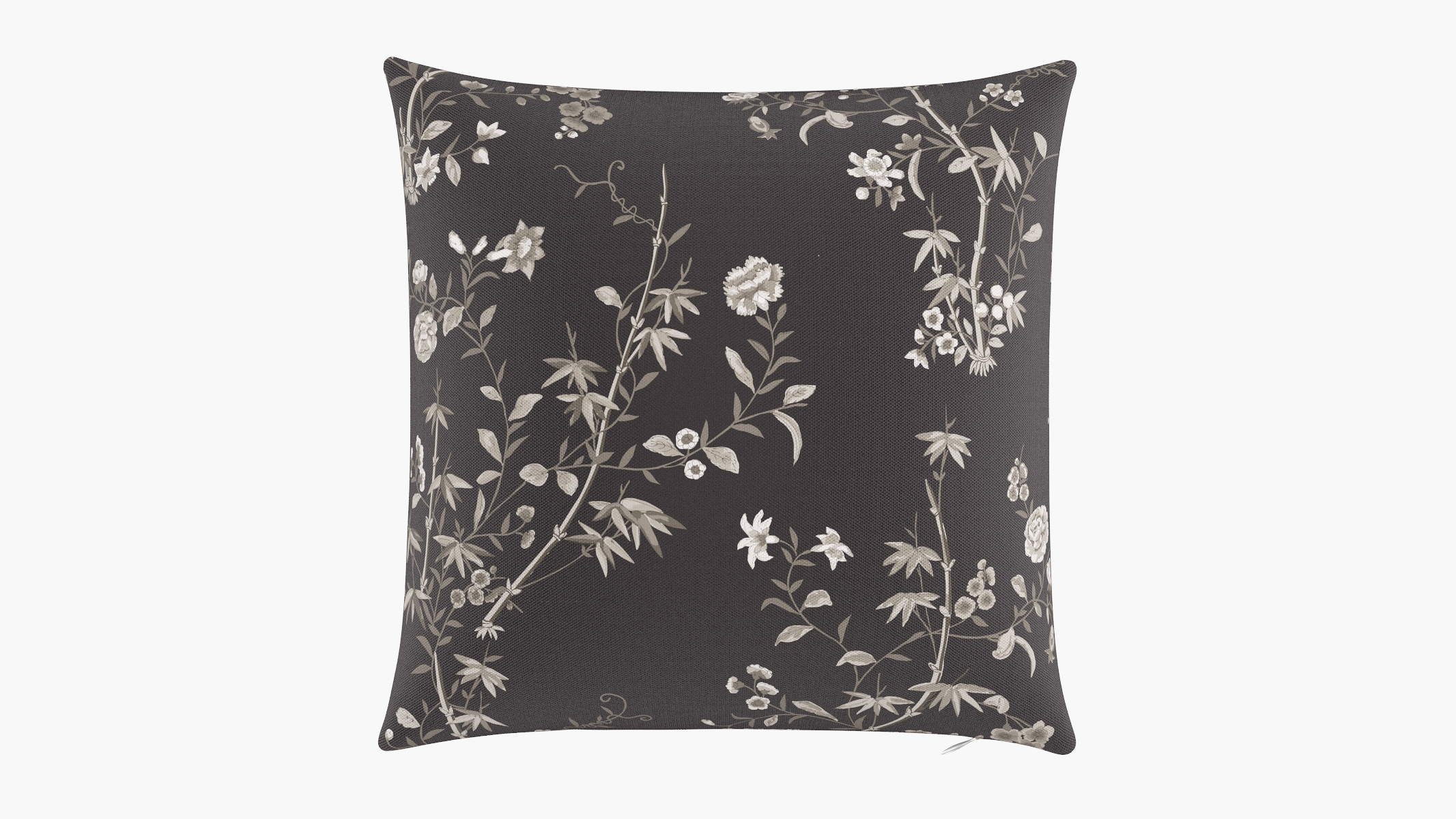 Throw Pillow 20", Black Bamboo Garden, 20" x 20" - Image 0