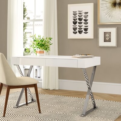 Tollefson Sector Campaign Stainless Steel Frame Desk - Image 0