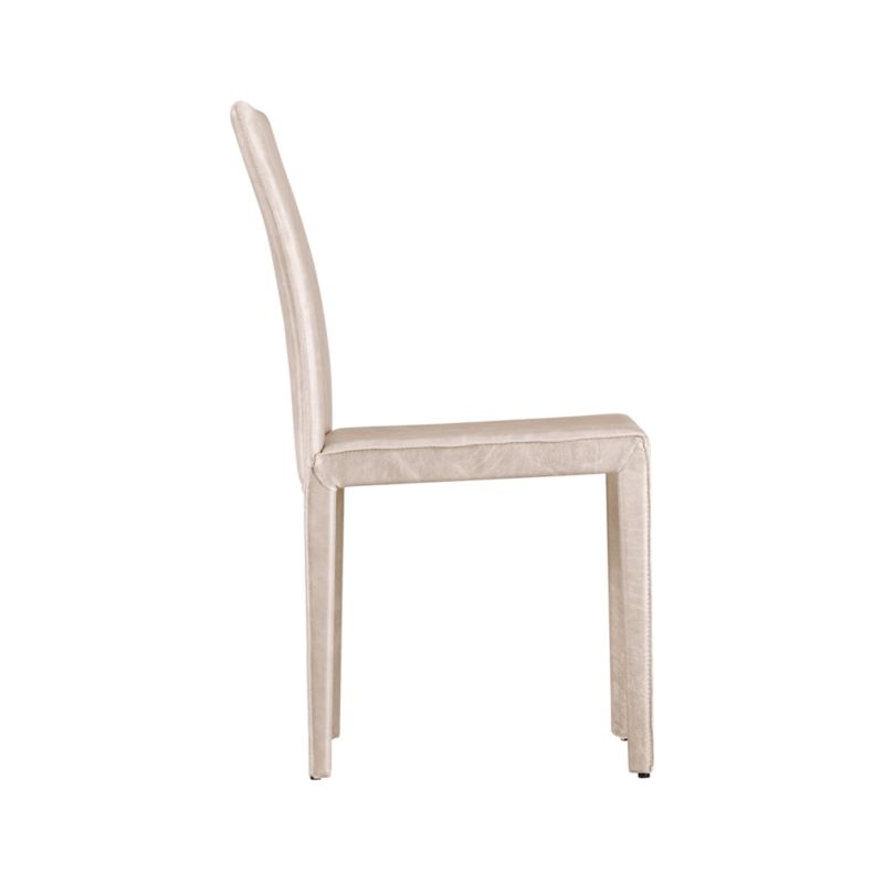 Folio Sand Top-Grain Leather Dining Chair - Image 3