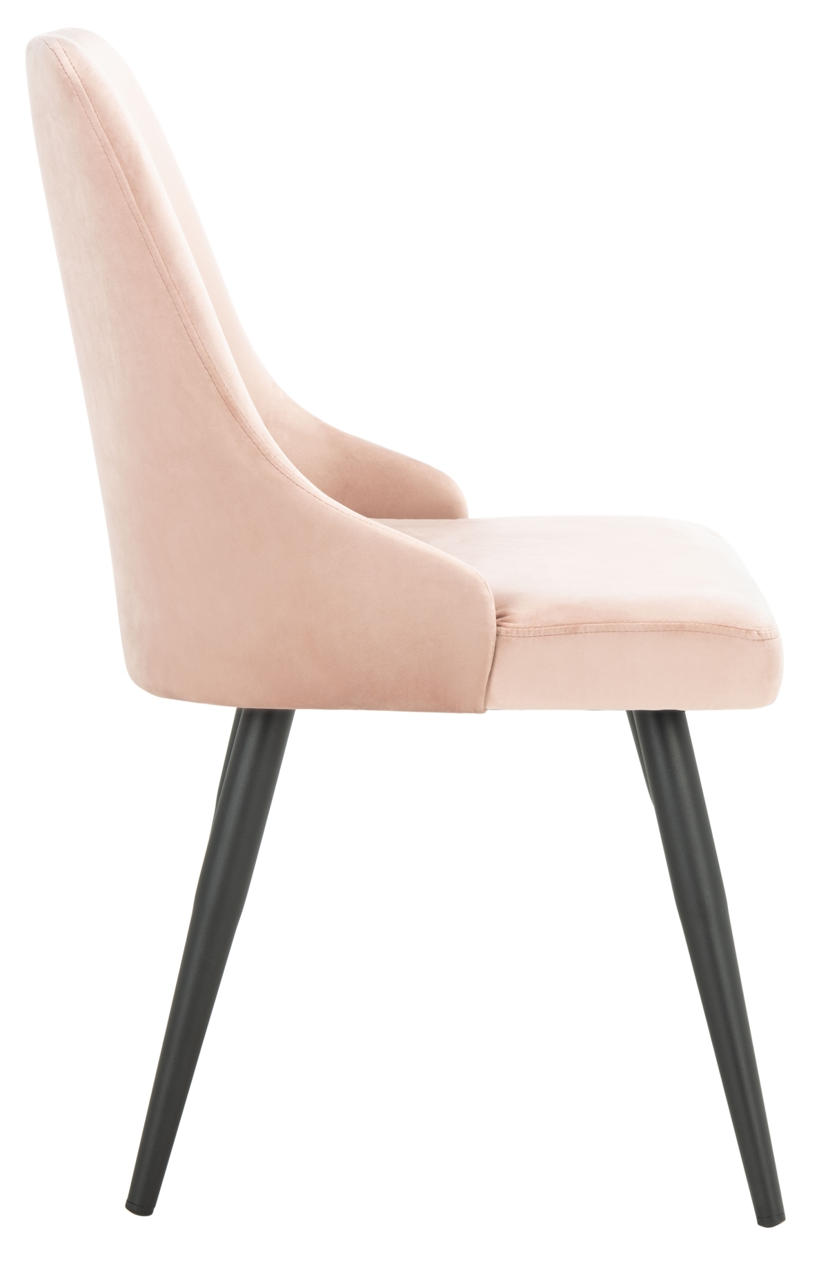 Zoi Upholstered Dining Chair - Dusty Blush / Black - Safavieh - Image 5