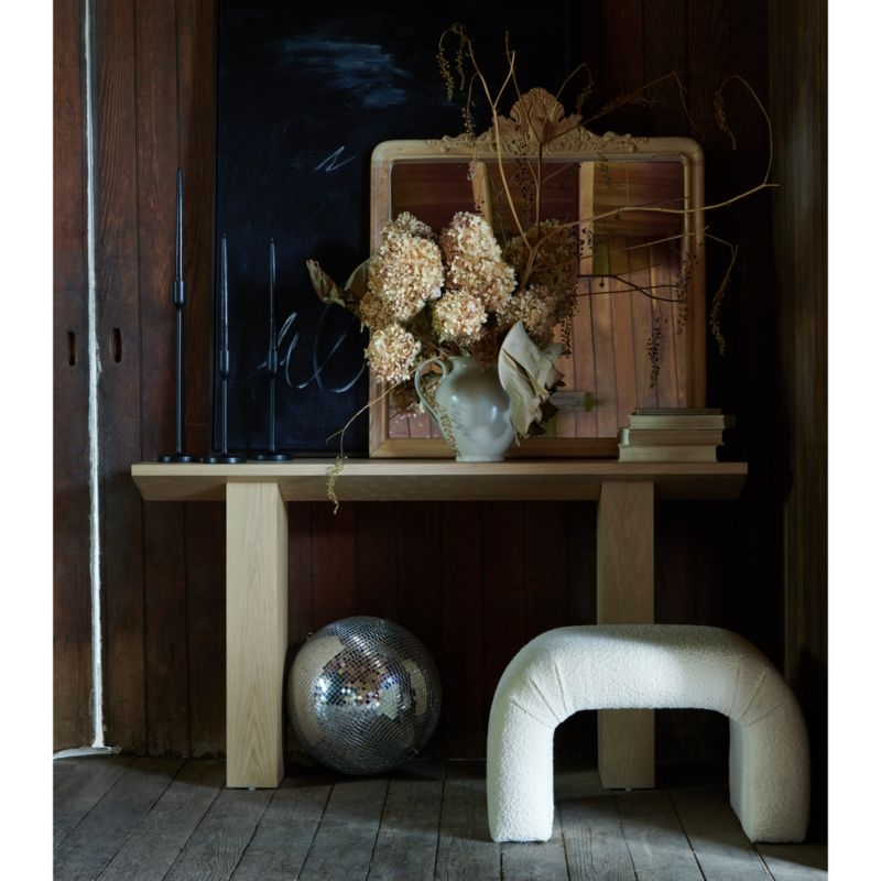 Martini Small Upholstered Ottoman by Leanne Ford - Image 1