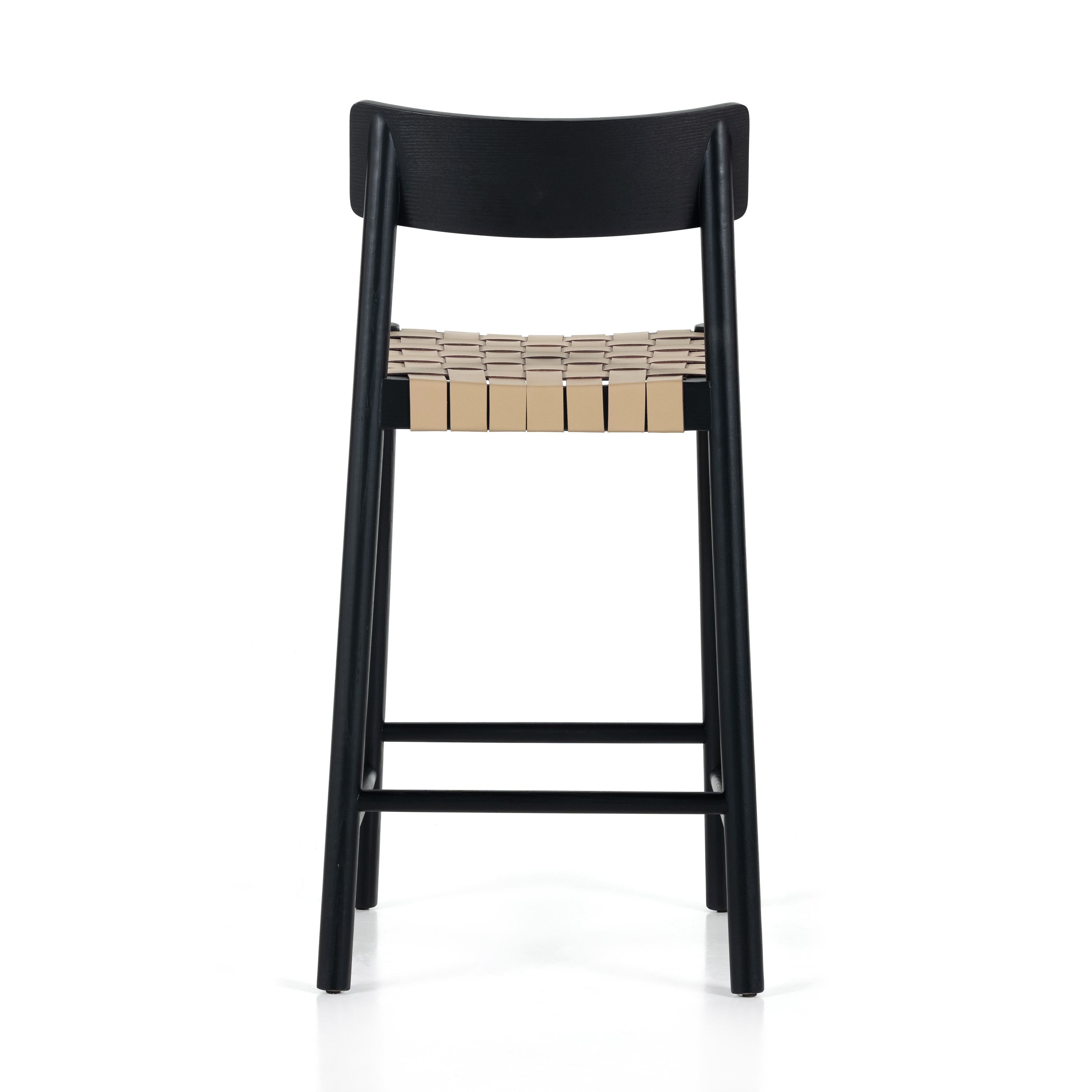 Heisler Bar + Counter Stool - Almond Leather Blend - Image 4