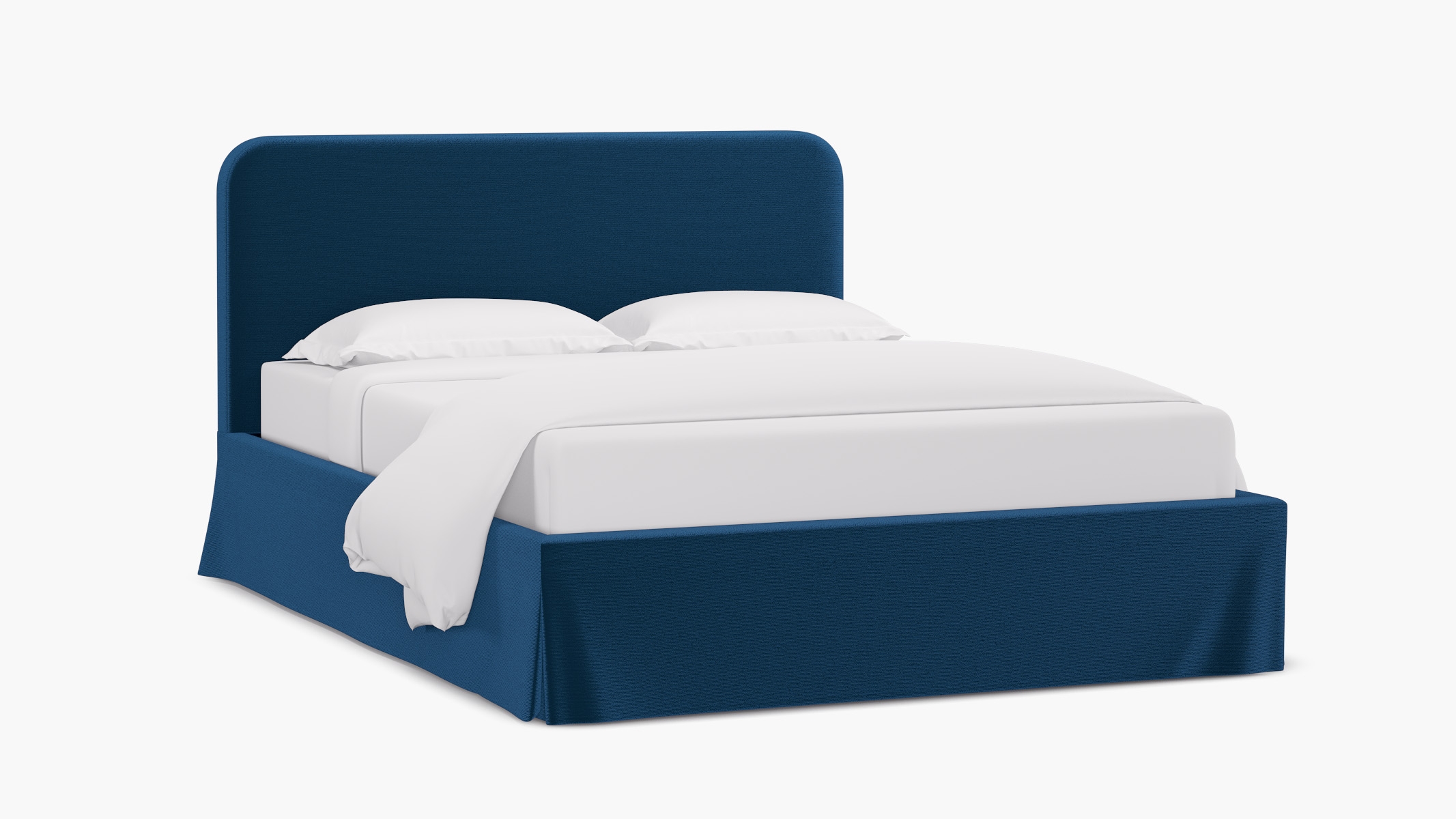 Skirted Platform Bed, Royal Performance Velvet, Queen - Image 1