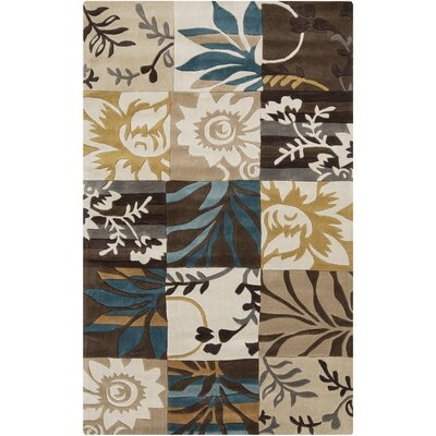 Matusek Floral Handmade Tufted Parchment/Khaki Area Rug - Image 0