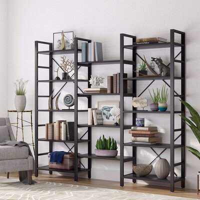 69" H x 70.86" W Steel Etagere Bookcase - Image 0