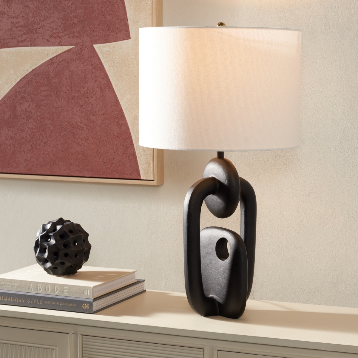 Syrah 25.5 Inch Table Lamp - Black - Safavieh - Image 3