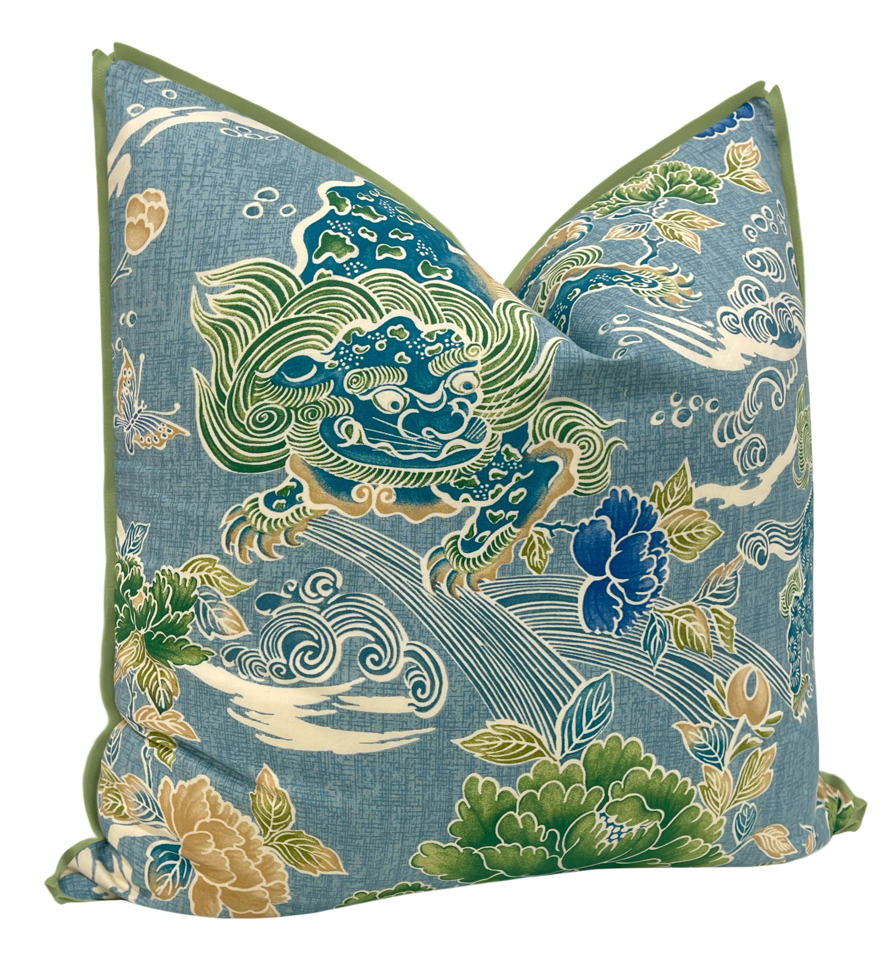SHISHI // TURQUOISE | BRUNSCHWIG & FILS - SAMPLE 4" X 4" / BUTTERFLY FLANGE / Spa Blue - Image 1