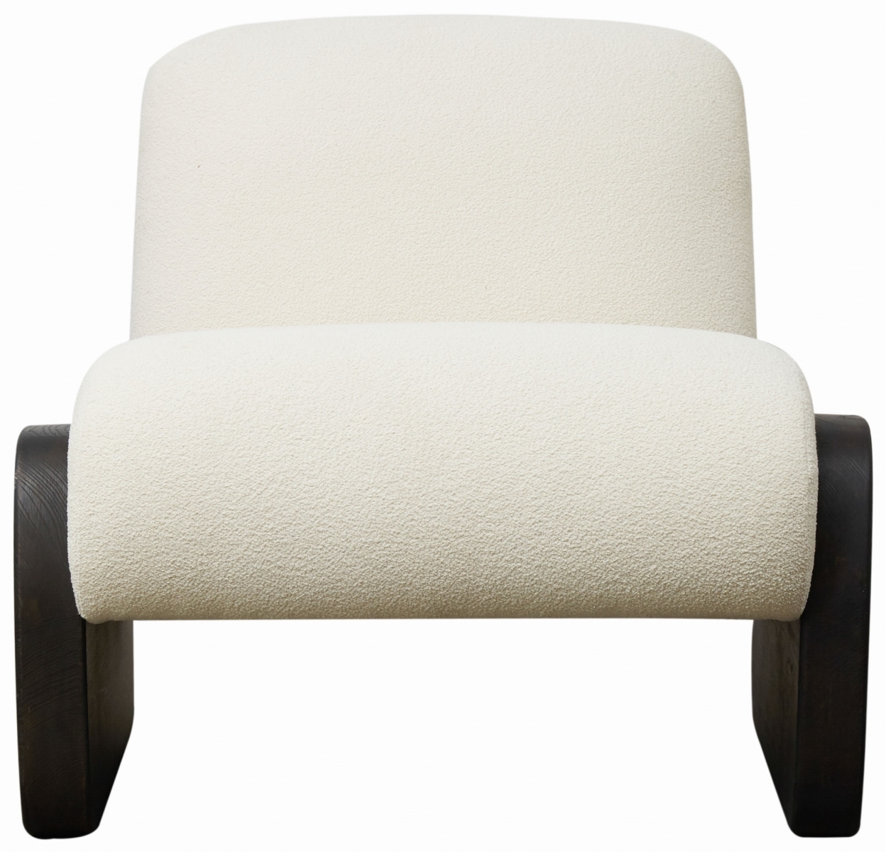 Brayford Boucle Accent Chair - Ivory/Dark Brown - Image 0