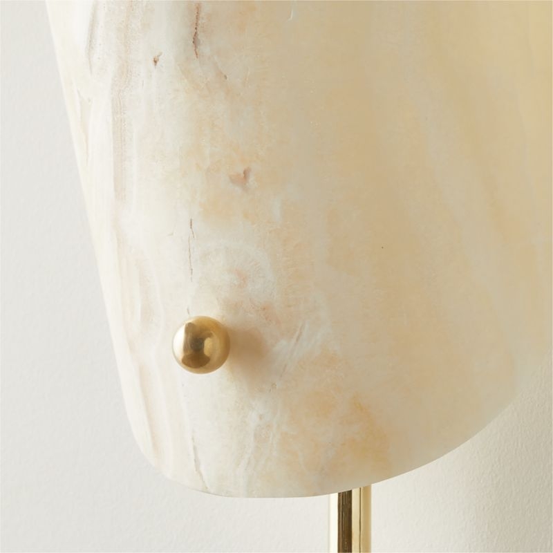 Fold Onyx and Brass Plug-In Wall Sconce Tall - Image 2