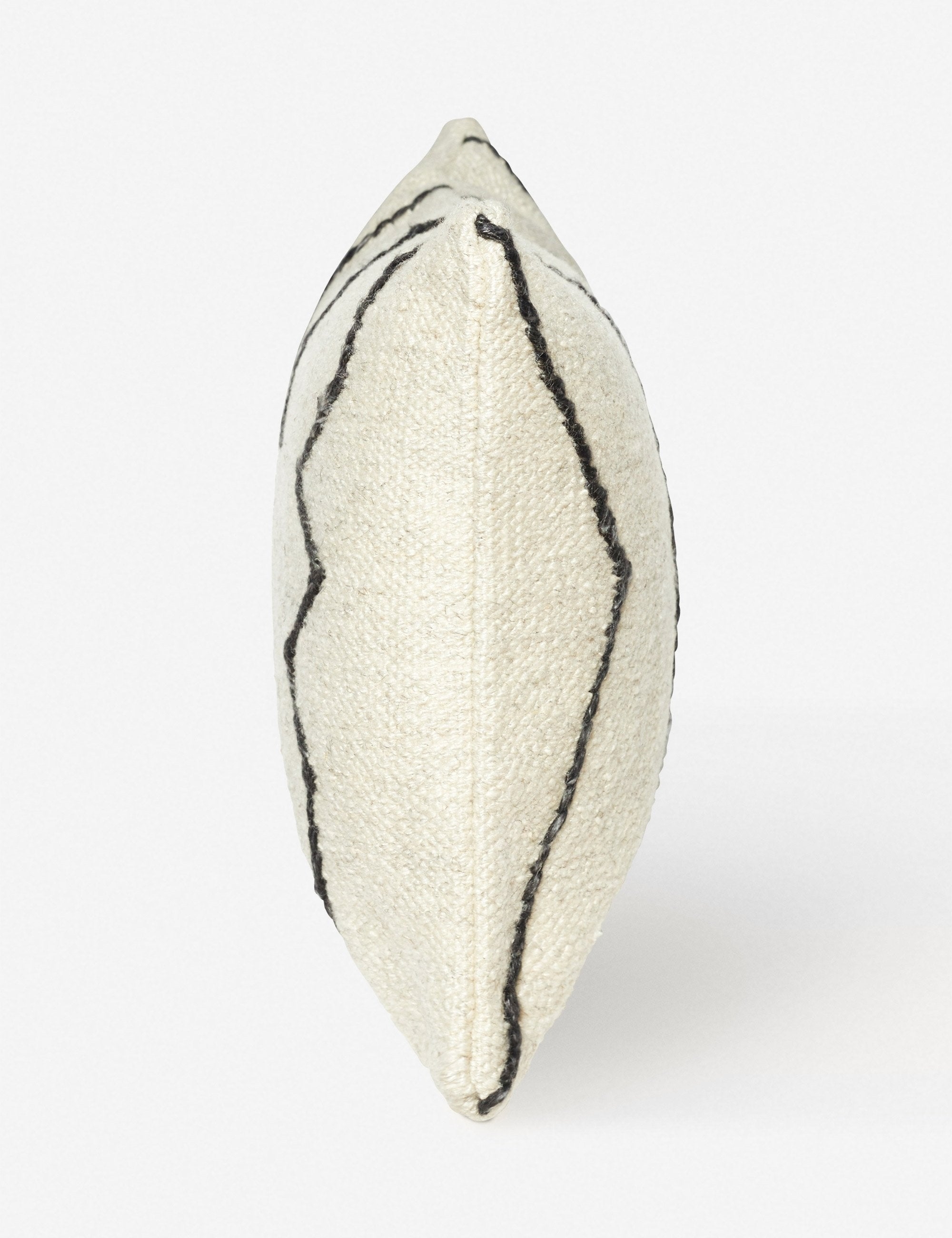 Moroccan Flatweave Pillow By Sarah Sherman Samuel - Black and Natural / 12" x 20" - Image 10