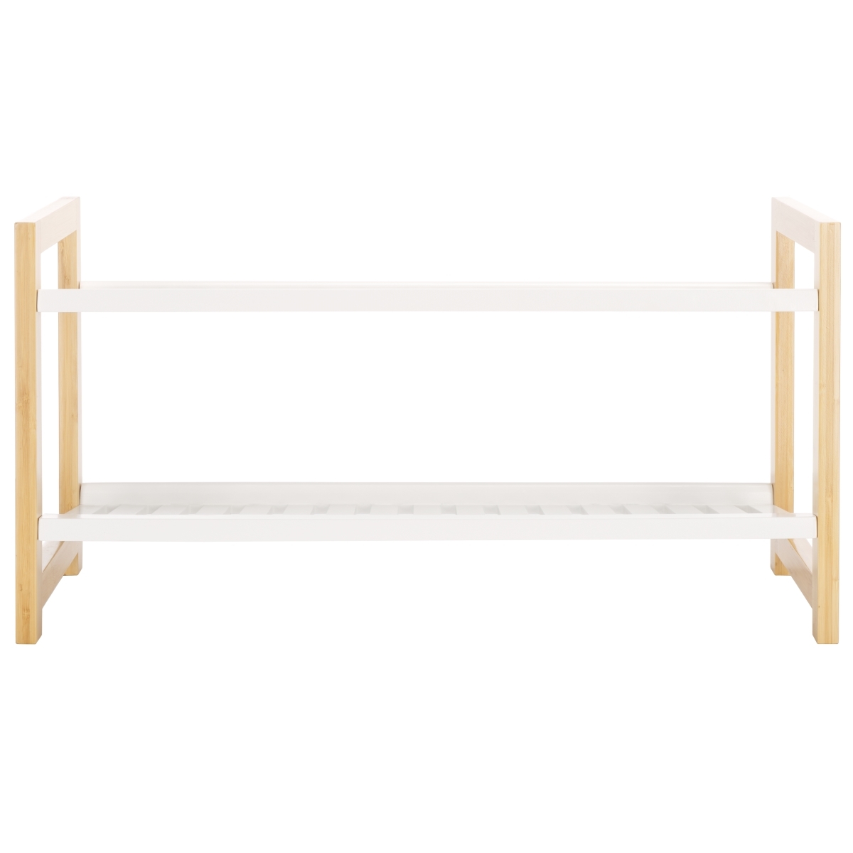 Wylie Shoe Rack - White / Natural - Safavieh - Image 7