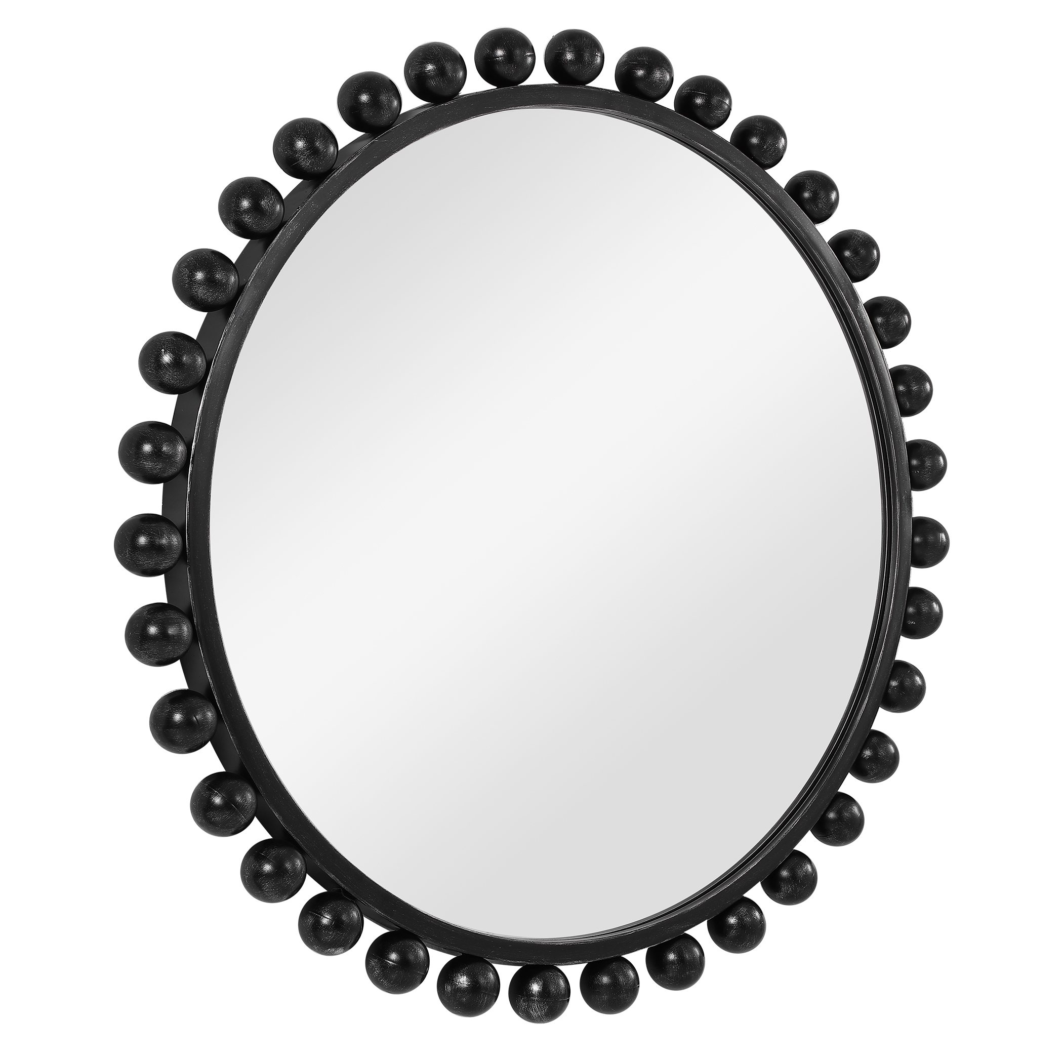 Cyra Black Round Mirror - Image 5