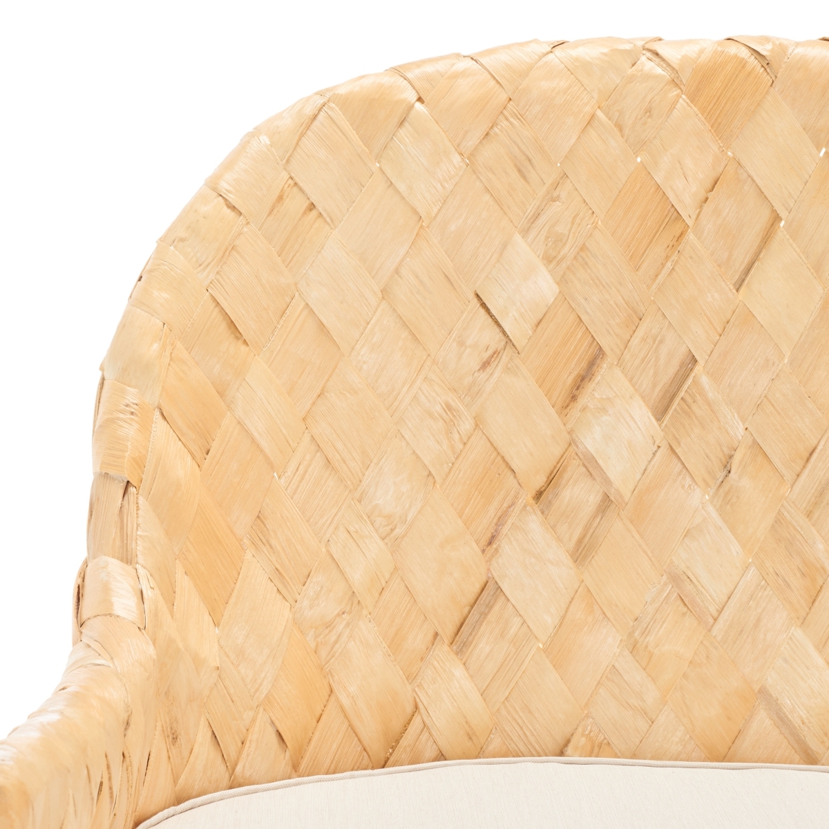 Chorus Woven Sofa Bench - Natural / White - Safavieh - Image 2