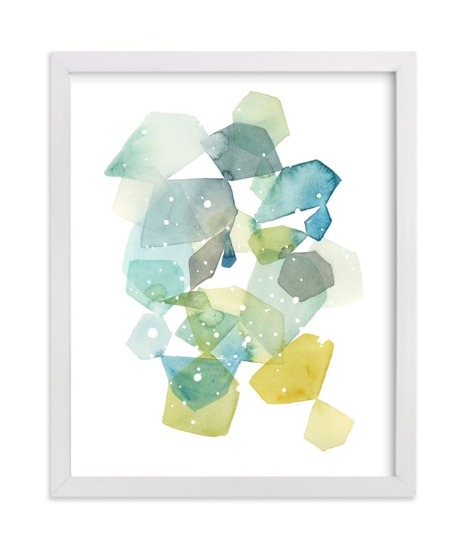 Hexagon With Dots In Blue Limited Edition Fine Art Print 1 - Image 0