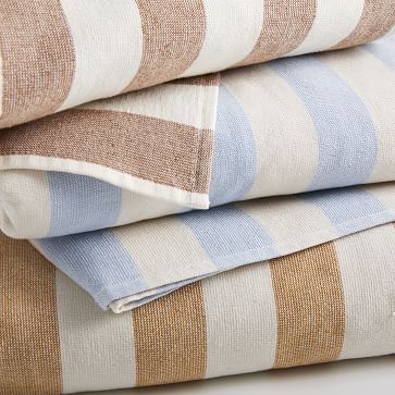 Heather Taylor Home Stripe/Gingham Towels, Nutmeg, Bath Towel - Image 3