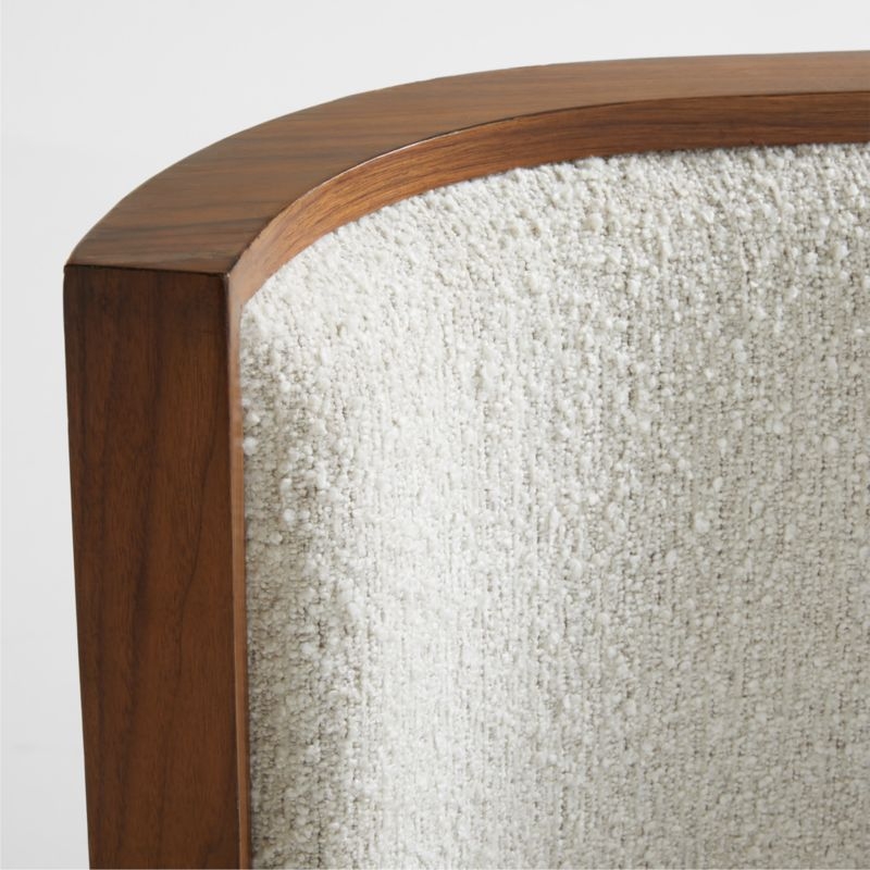 Milano Natural Walnut Wood Upholstered King Bed with Nightstands - Image 6