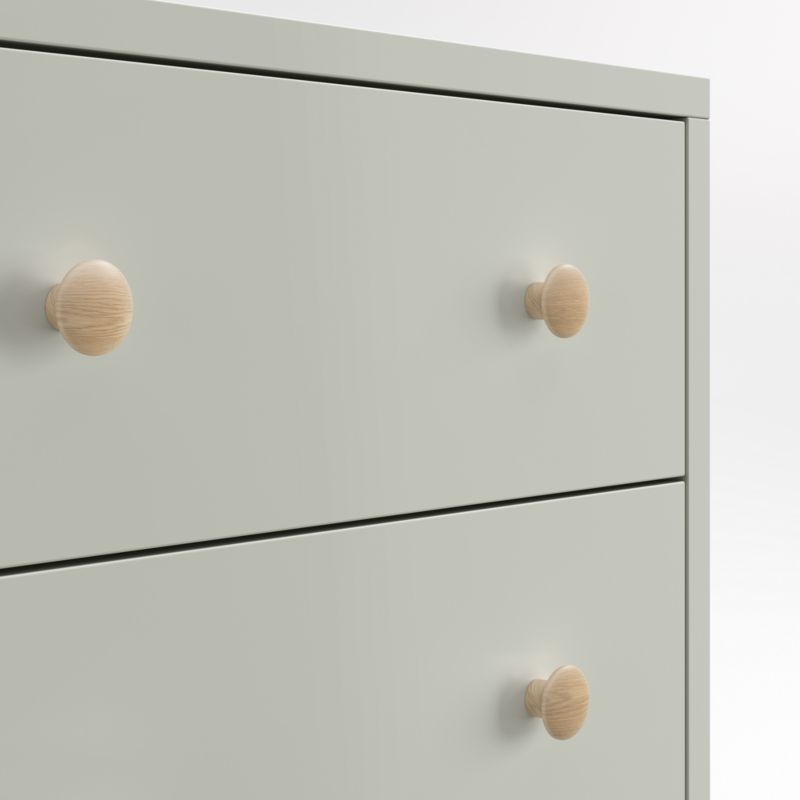 Finn 51" Sage Green Wood Wide 6-Drawer Kids Dresser - Image 5