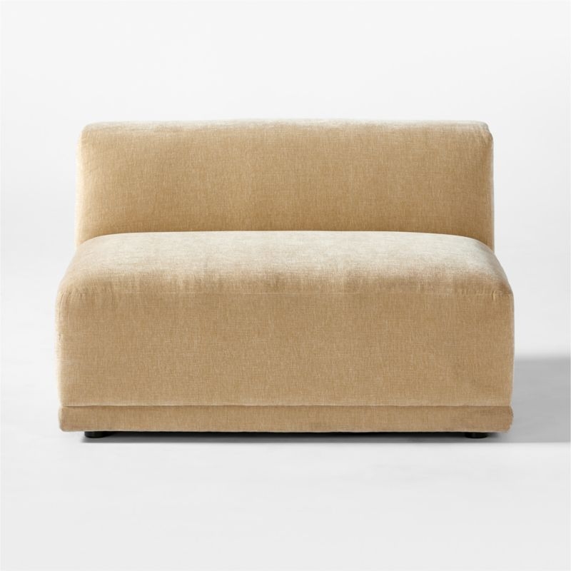 Faible Wheat Performance Velvet Deep Depth Armless Chair - Image 1