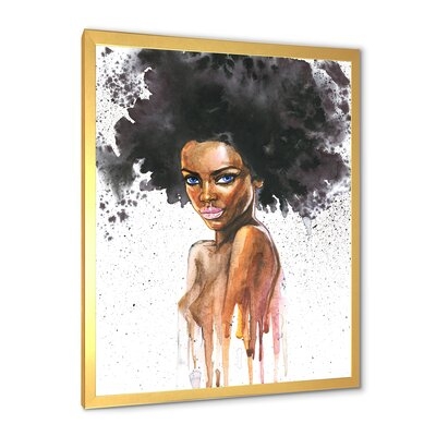 FDP35690_Portrait Of African American Woman VII - Modern Canvas Wall Art Print - Image 0