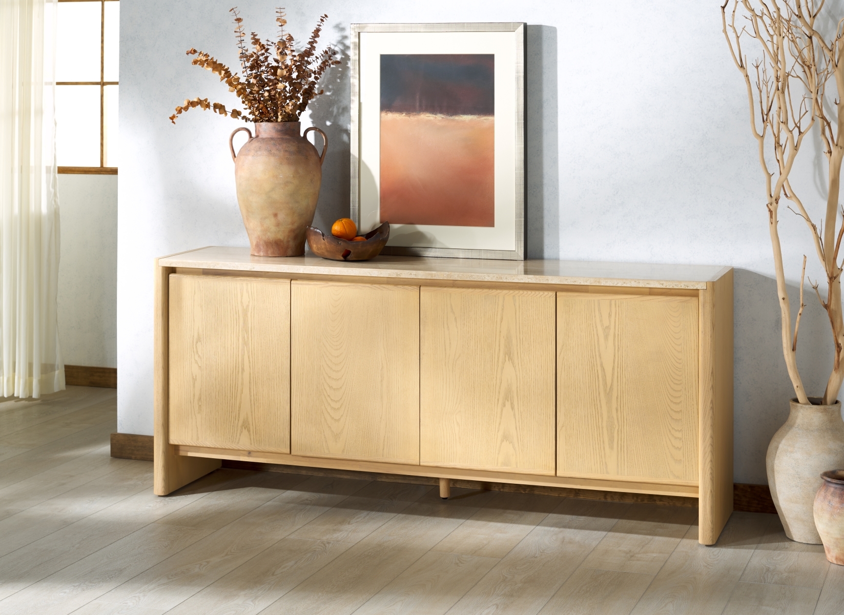 Bellarose Travertine Sideboard - Natural/Travertine - Image 1