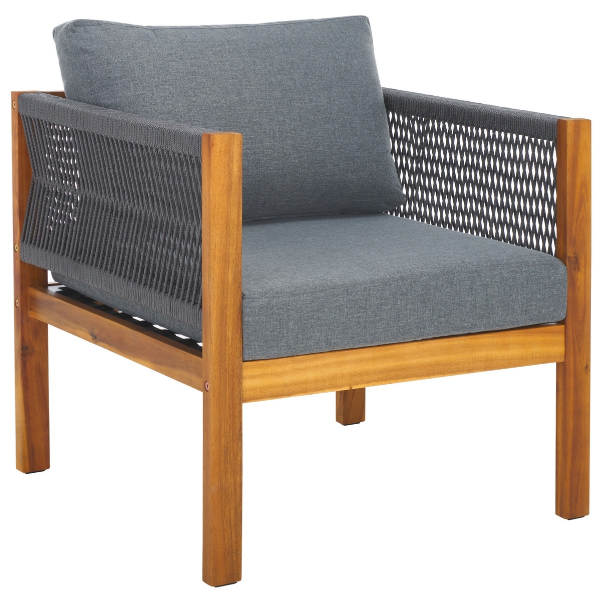Wilson 4 Pc Living Set - Grey/Grey - Safavieh - Image 5