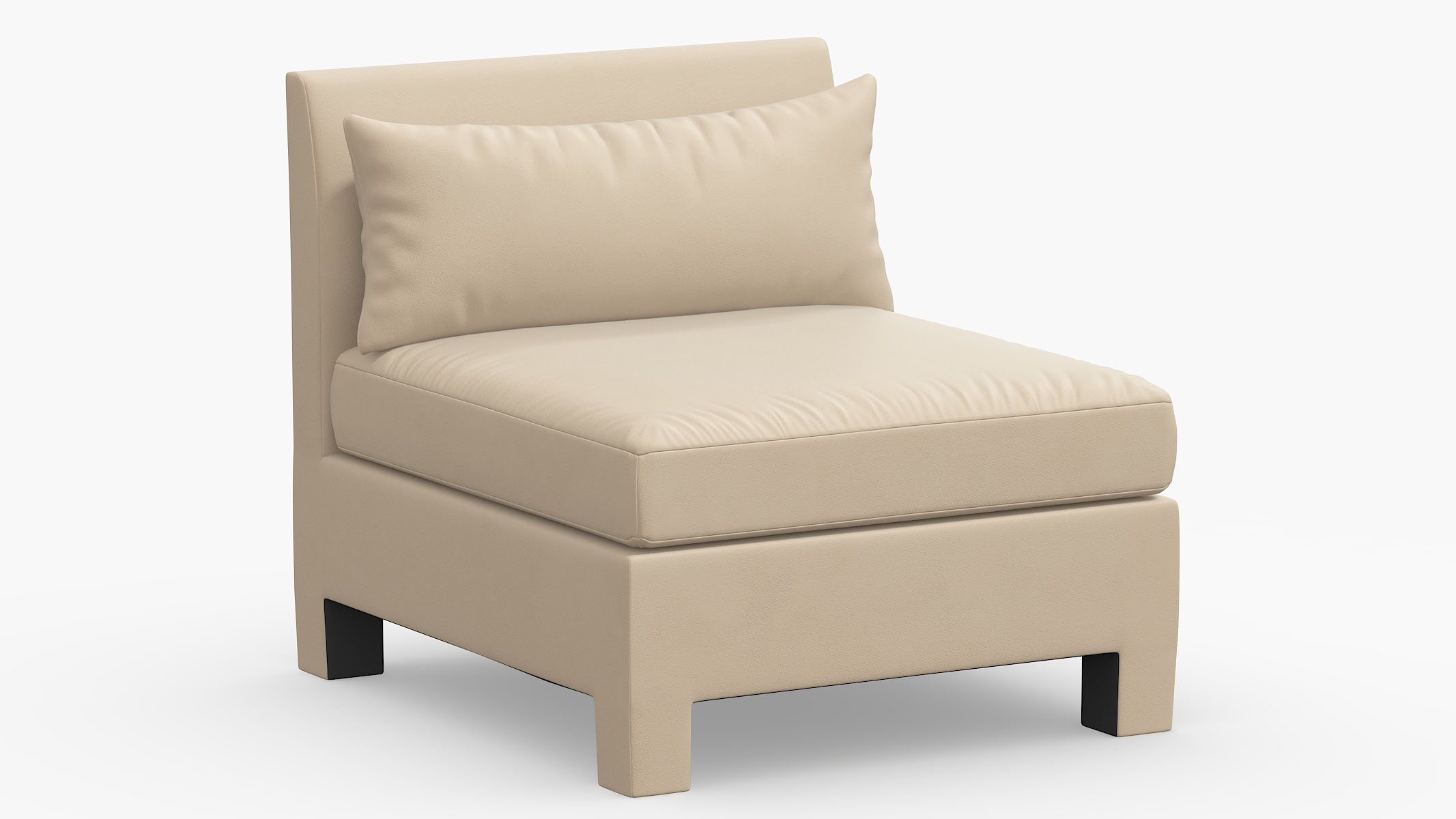 Modern Slipper Chair, Pearl Velvet - Image 0