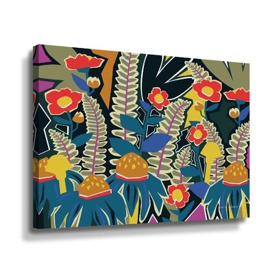 Ferns And Wildflowers I Gallery Wrapped Canvas - Image 0