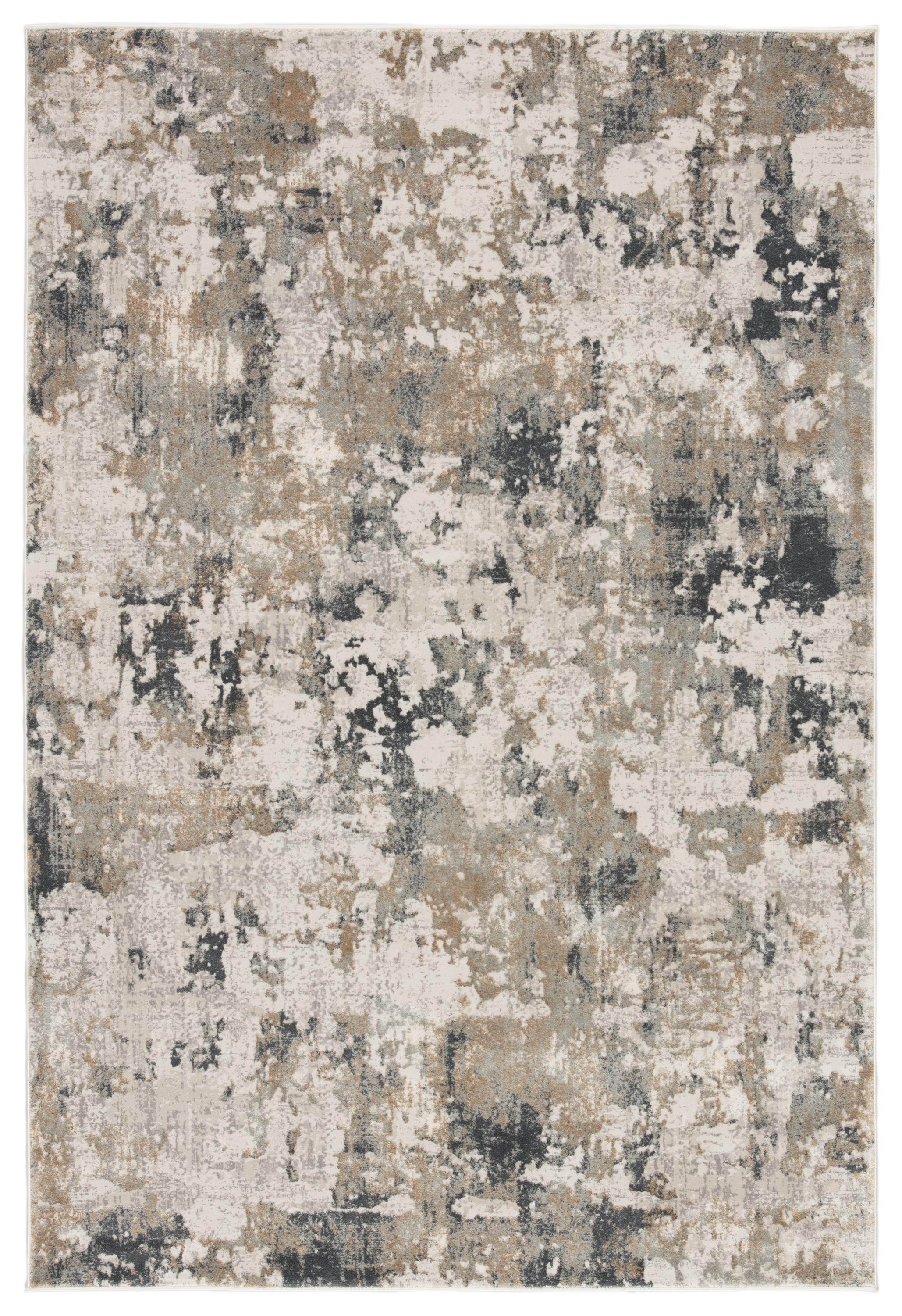 Lynne Abstract White/ Gray Area Rug (9' X 12') - Image 0