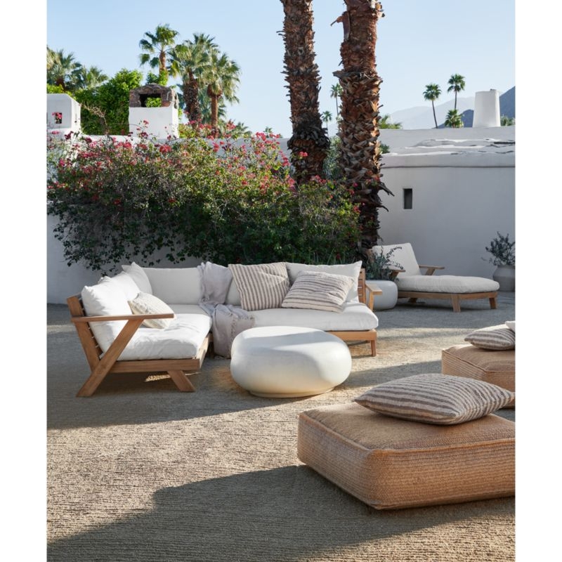 Jeannie Teak Outdoor Corner Chair by Leanne Ford - Image 2