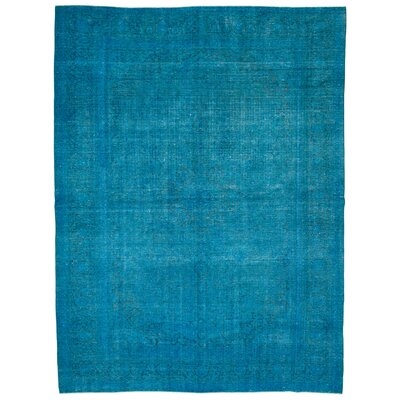 One-of-a-Kind Dorylee Hand-Knotted 1970s 10' x 13'3" Area Rug in Turquoise - Image 0
