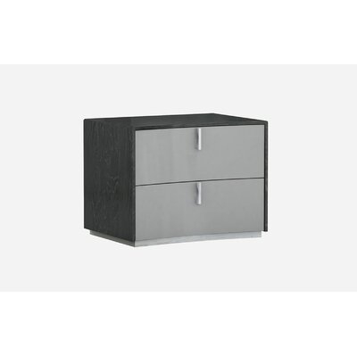 2 - Drawer Nightstand in Black - Image 0
