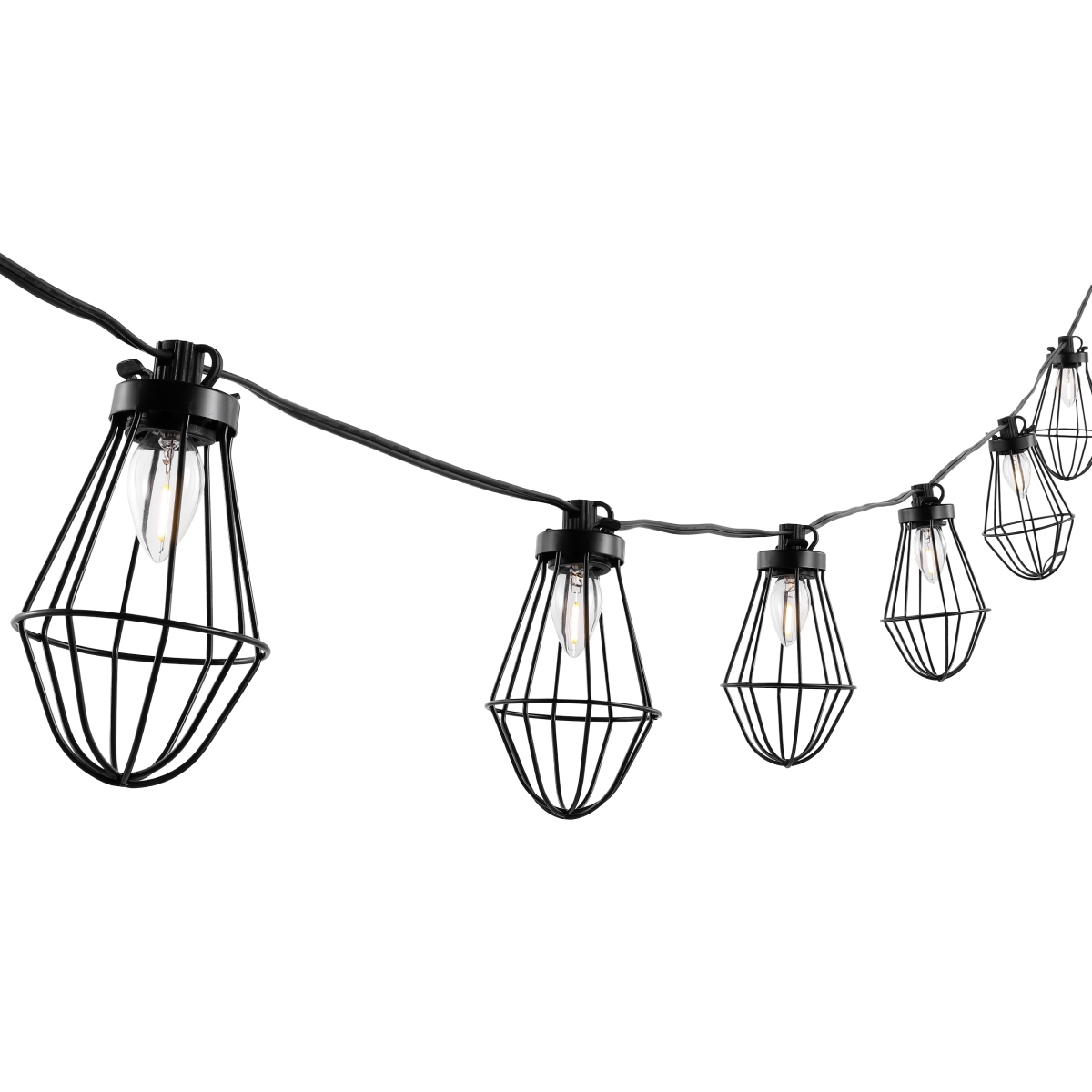 Ellina Led Outdoor String Ligh - Black - Safavieh - Image 5