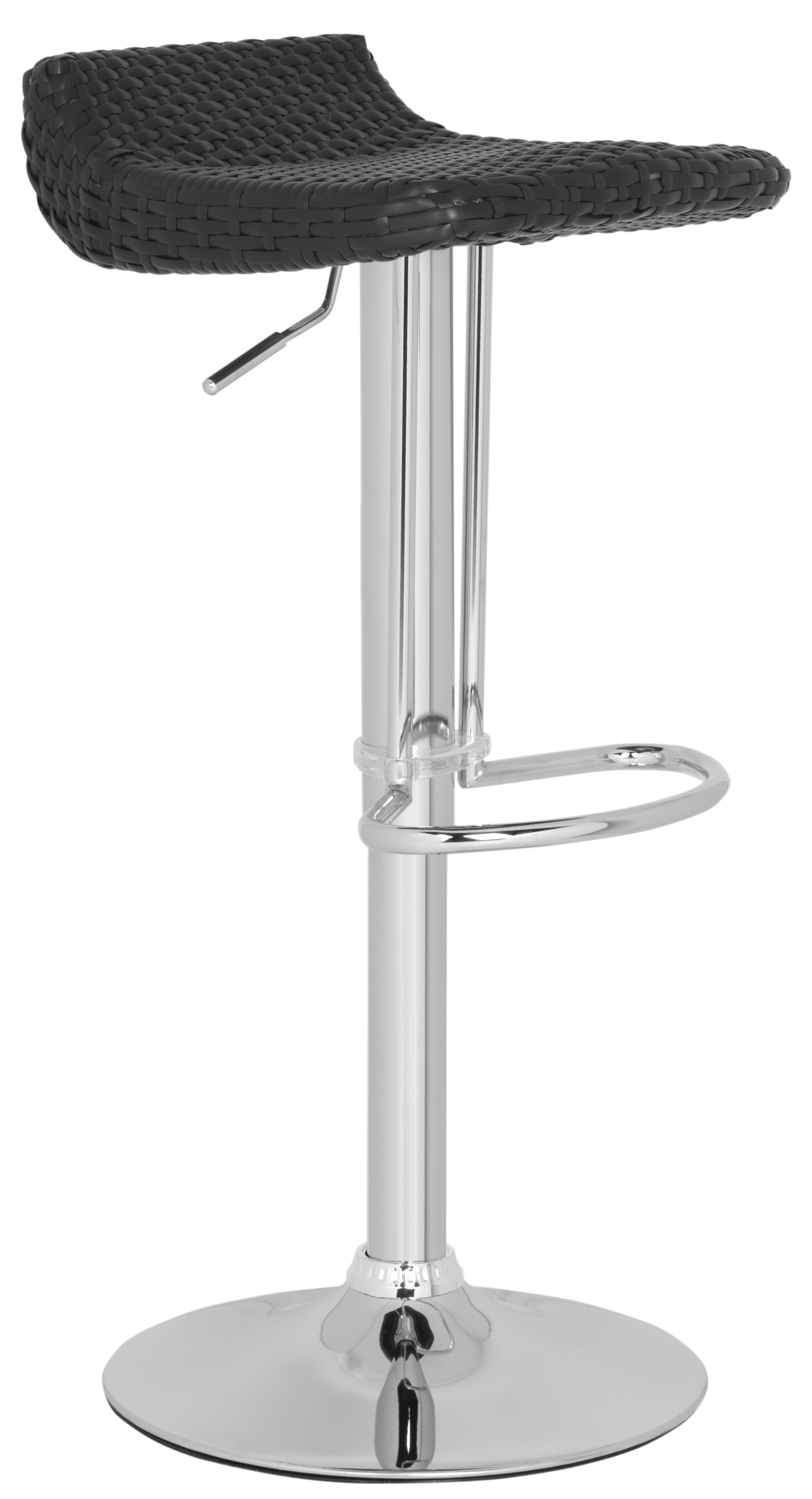 Juji Swivel Bar Stool - Black - Safavieh - Image 1