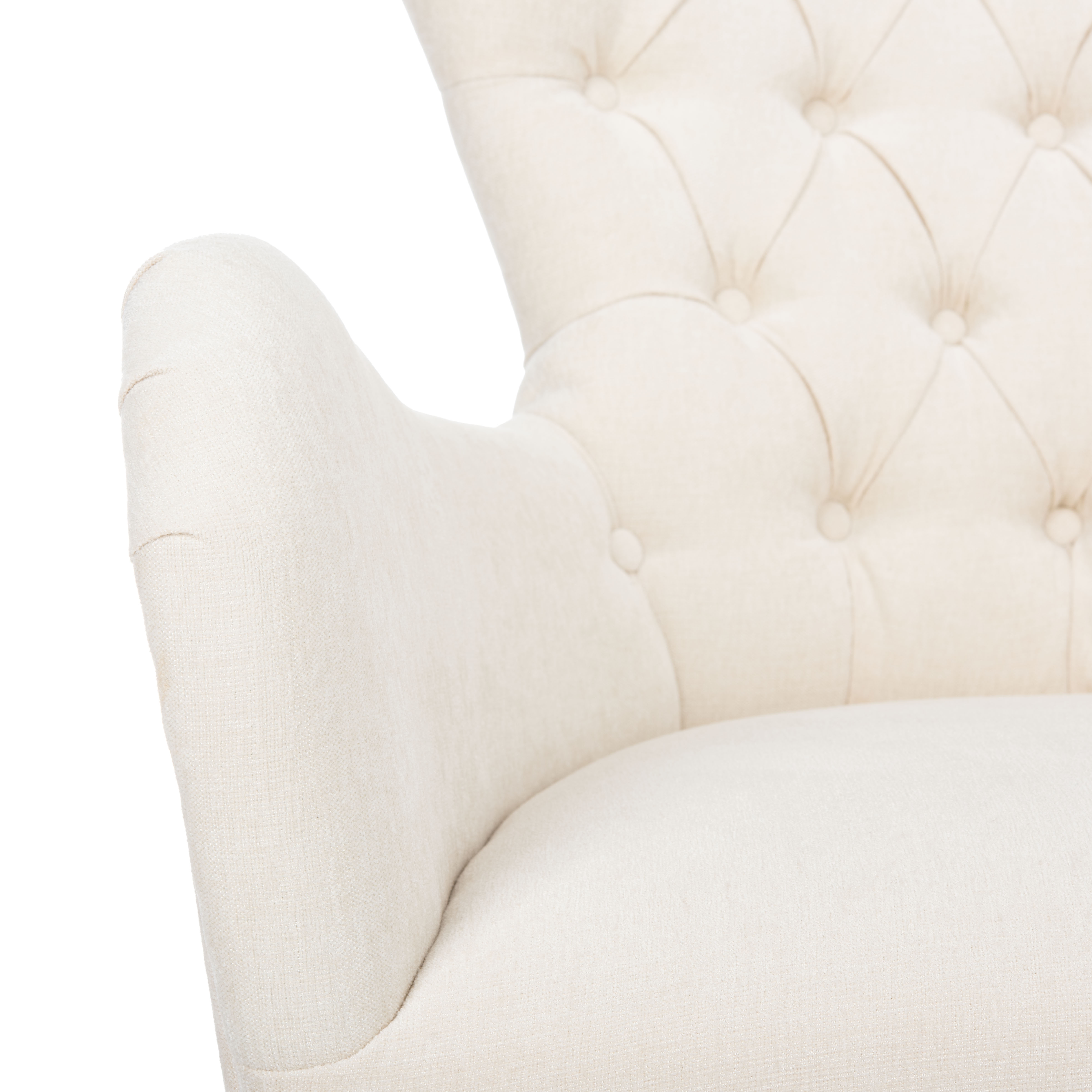 Brayden Contemporary Wingback Chair - Off White - Arlo Home - Image 2