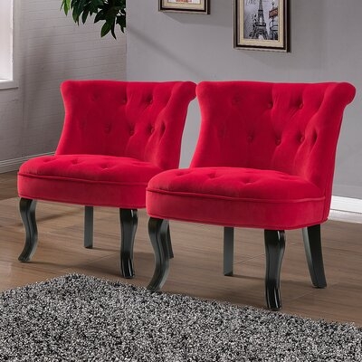 Haleigh 25.1" Wide Tufted Polyester Side Chair - Image 0
