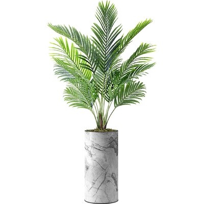 Artificial Plant In Planter, Fake Areca Tropical Palm Silk Plant Home Decoration (Plant Pot Plus Plant) - Image 0