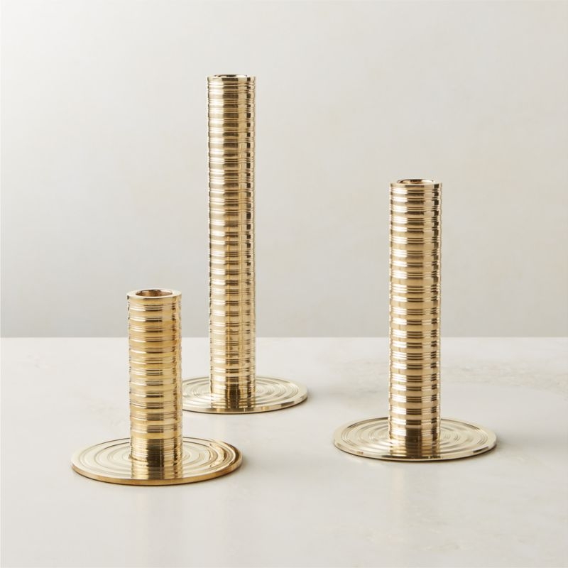 Spencer Brass Taper Candle Holder Large - Image 1