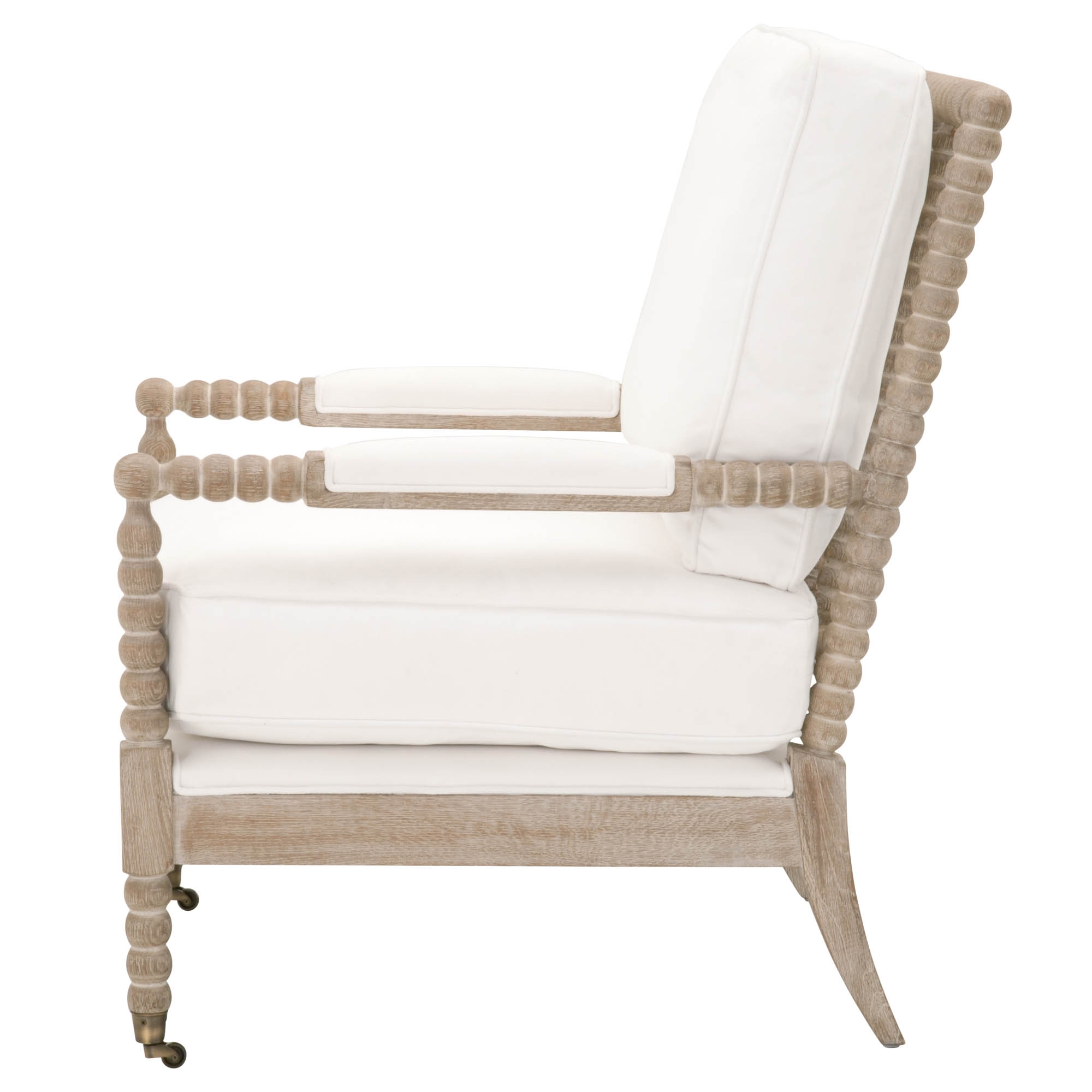 Rouleau Club Chair, LiveSmart Peyton-Pearl, Natural Gray Oak - Image 2