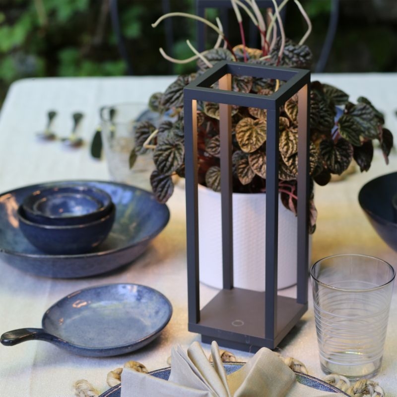 Home Dark Grey Metal Lamp by Zafferano America 11.6" - Image 1