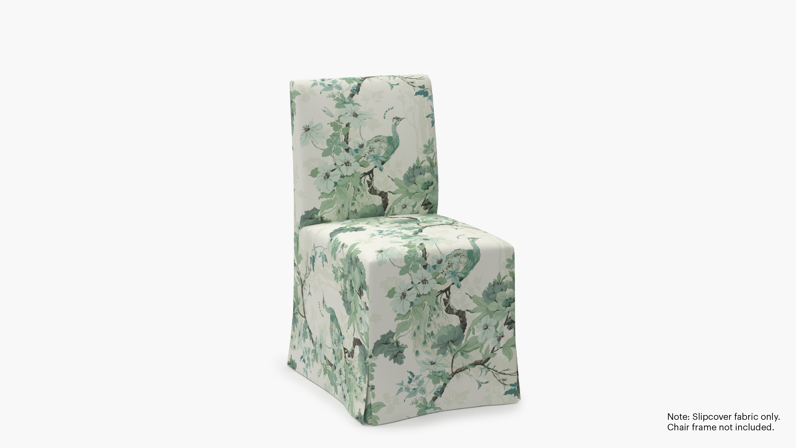 Slipcovered Signature Dining Chair - Cover Only, Jade Peacock Park - Image 1