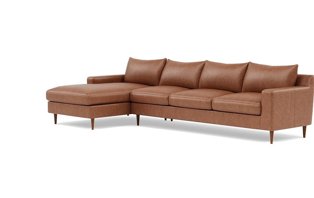 Sloan Leather 4-Seat Left Chaise Sectional - Image 2