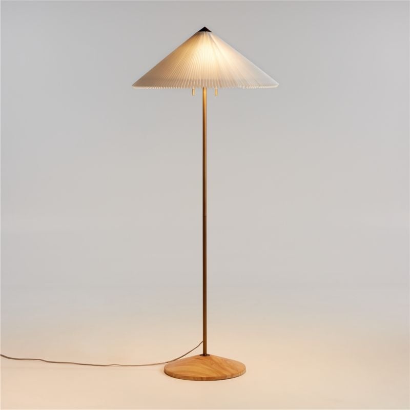 Flores Floor Lamp with Fluted Shade - Image 2
