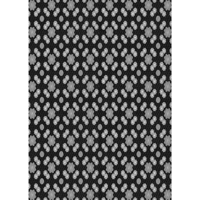 Badrig Floral Wool Black/White Area Rug - Image 0