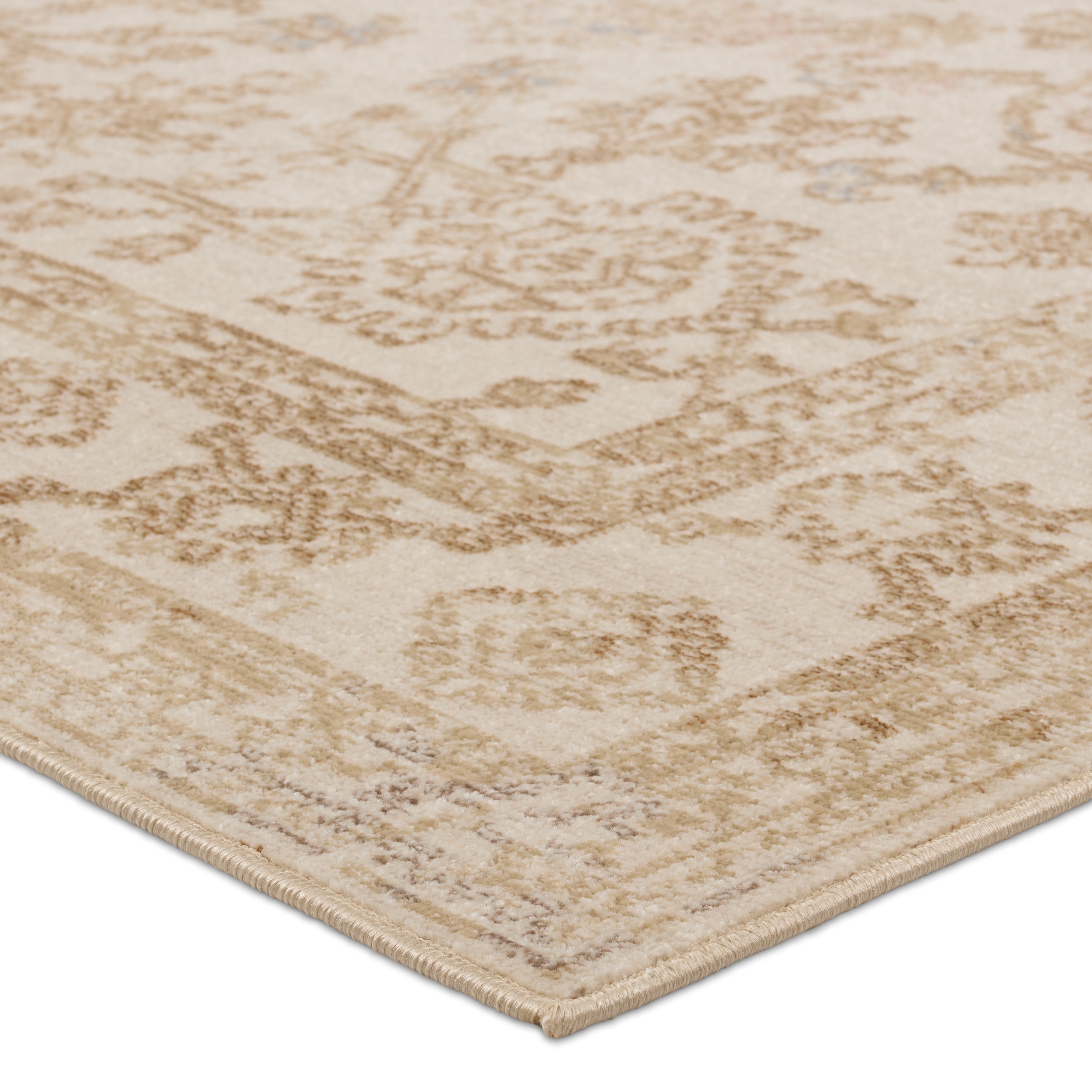 Vibe by Salerno Indoor/Outdoor Medallion Gold/ Ivory Area Rug (2'6"X4') - Image 1