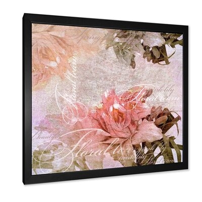 Vintage Flowers In Pastel Colours - Traditional Canvas Wall Art Print FDP35454 - Image 0